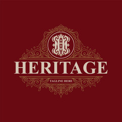 Victorian style monogram with initial AM or MA. Badge logo design. can be applied on stationery, invitations, signage, packaging, or even as a branding element and etc