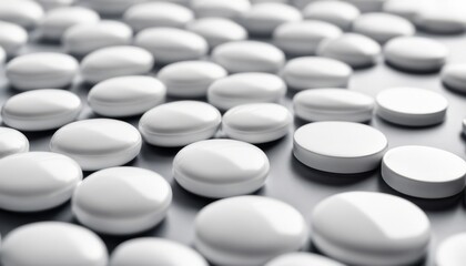 A large collection of white pills