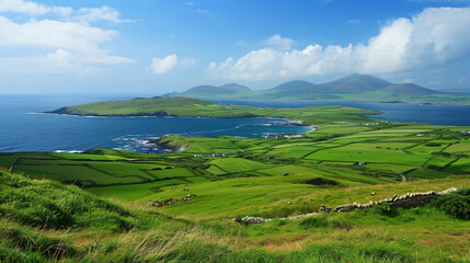Fototapeta na wymiar Ireland View of Dingle Peninsula and surrounding