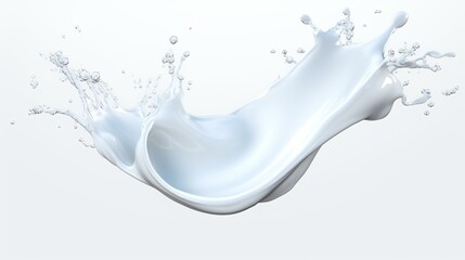 Milk Wave Swirl Splash. AI. Cutout on Transpar

