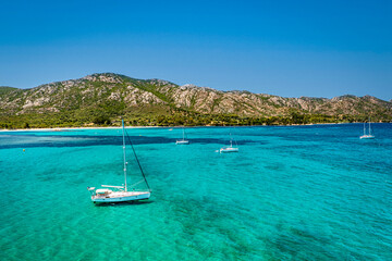 Turquoise Water in Saint Florent, Corsica, France 