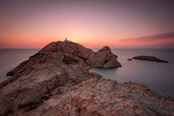 Poster Stunning Coastline at L'Île-Rousse, Corsica, France © agaglowala