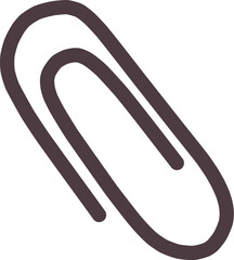 シンプルな線だけのクリップの手描きイラスト