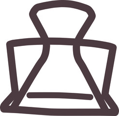 シンプルにデフォルメした手描きのクリップのイラスト