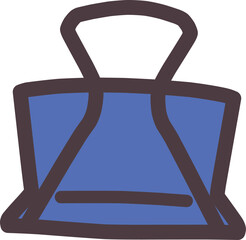 シンプルにデフォルメした手描きのクリップのイラスト
