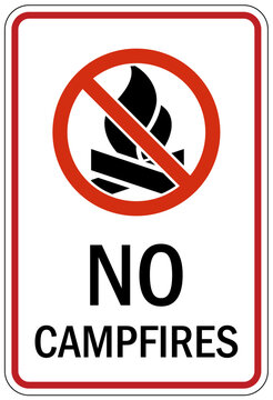 Campfire safety sign