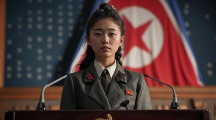 North Korean Dictator Girl In Uniform