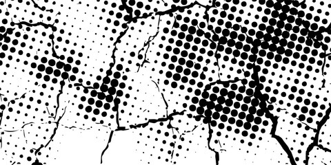 Background with monochrome dotted texture. Polka dot pattern template. BackgroundA with black dots - stock vector modern dots halftone modern