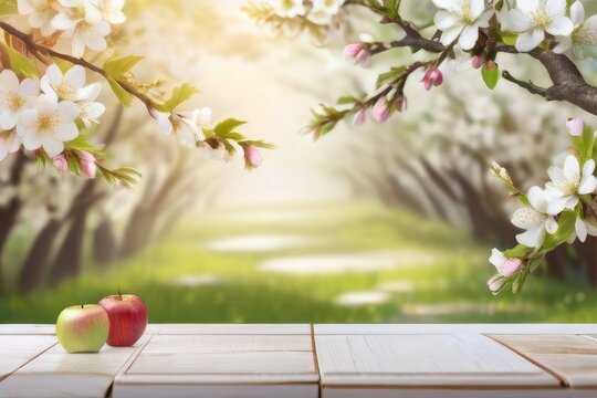 apple tree in spring park