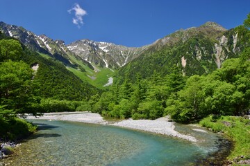 新緑の上高地