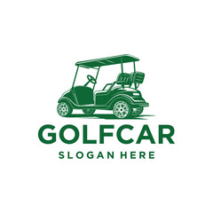 Golf car logo vector