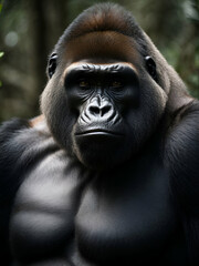 the inteligent gaze of a gorilla