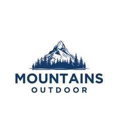 Mountain landscapes logo vector