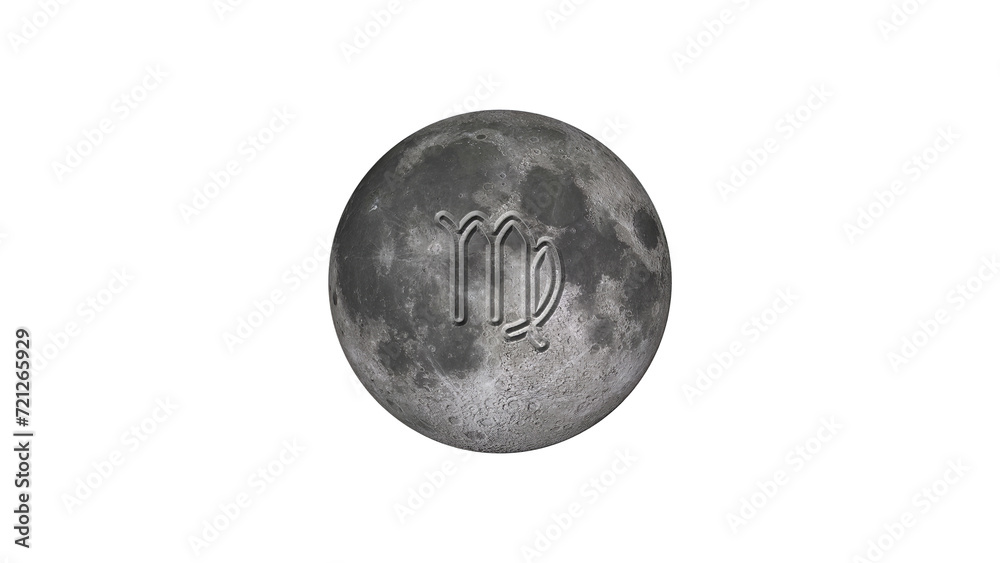 Wall mural full moon in virgo 3d rendering