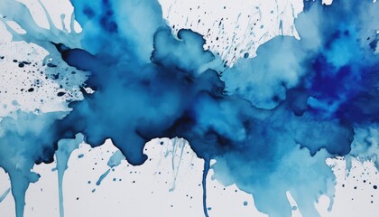 Obraz premium Blue and white splashes on a white background