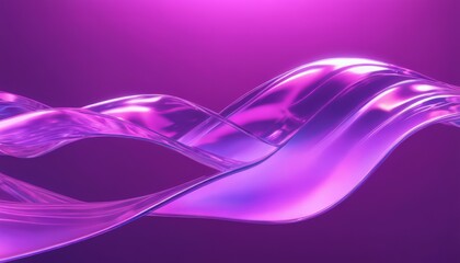 A purple liquid flowing in a wave