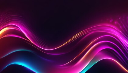 A colorful wave of light in the dark