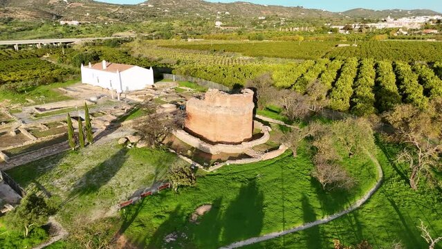 The Roman ruins of Milreu, the remains of a Roman villa rustica located in Faro, Portugal