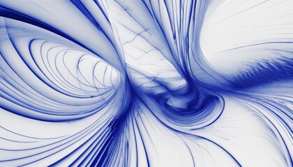 A blue and white abstract artwork