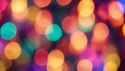 A blurry photo of a colorful light display - obrazy, fototapety, plakaty