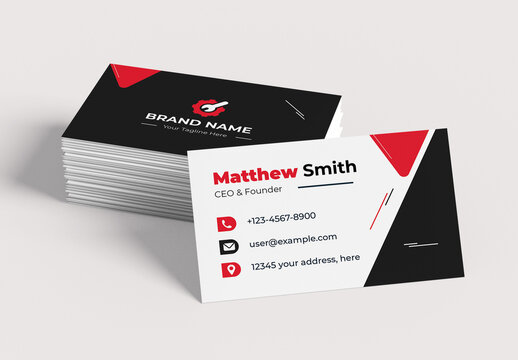 Corporate Business Card Template Layout