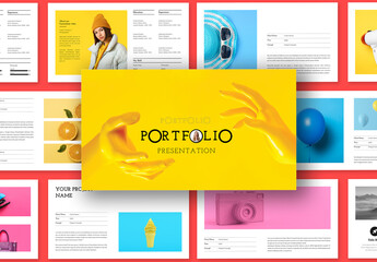 Portfolio Presentation Template - obrazy, fototapety, plakaty