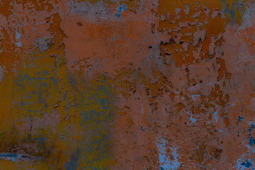 Close-up of a rusted corroded metal plate.
