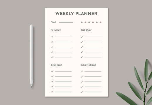 Weekly Planner Template