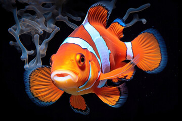 Anemone-a clown fish (Amphiprion percula)2 - obrazy, fototapety, plakaty