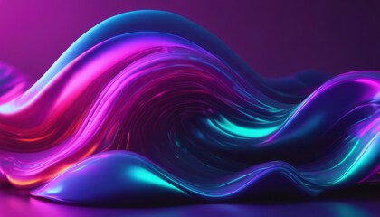 A purple, blue, and pink wave in the ocean