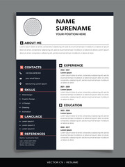 Professional Vector Resume/CV templates