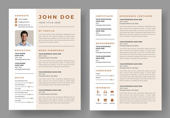 Modern And Clean Resume Layout