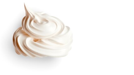 Whipped cream isolated on transparent or white

