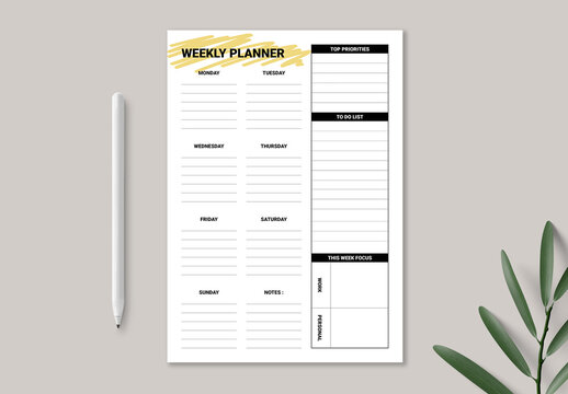 Weekly Planner Layout