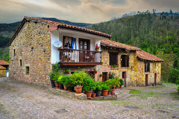 Stone House with Flowered Balcony in Carmona Village