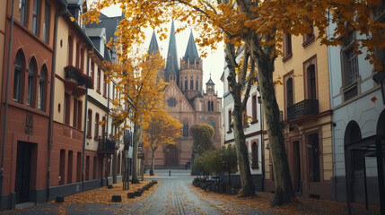 Mainz Germany October 26 2014 Mainz Cathedral - obrazy, fototapety, plakaty
