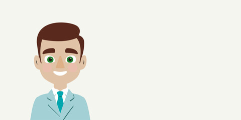 Avatar of doctor. Man is isolated against a light background with blank copy space for text or images.