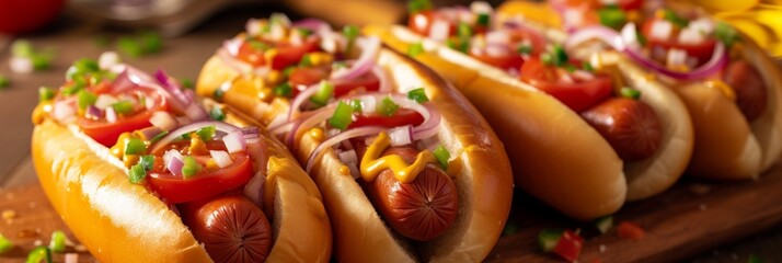 savory hot dog with mustard and relish, Generative AI - obrazy, fototapety, plakaty