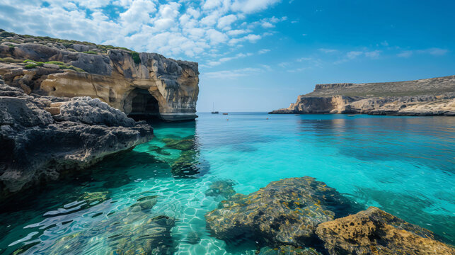 Malta Rocks at Comino beach