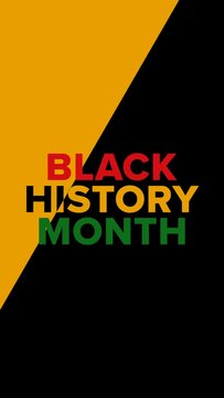 Black History Month Vertical Banner Loop