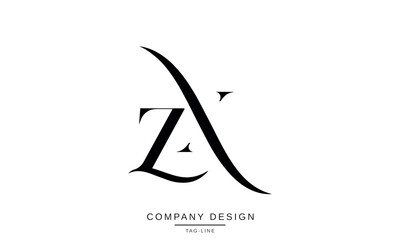 ZX, XZ, Abstract Letters Logo Monogram