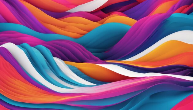 A colorful painting of a wave