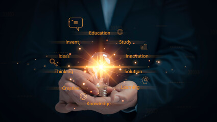 Concept of Online education E-learning Internet Technology Webinar Online Courses concept.Online...