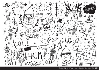 Vector illustration of Doodle cute for kid, Hand drawn set of cute doodles for decoration,Funny Doodle Hand Drawn, Summer, Doodle set of objects from a child's life,Cute animal
