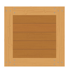 wooden box for the delivery and transportation of goods made of wood vector illustration