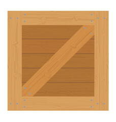 wooden box for the delivery and transportation of goods made of wood vector illustration