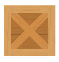wooden box for the delivery and transportation of goods made of wood vector illustration