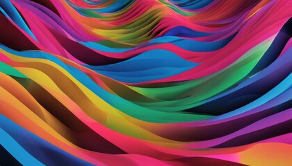Fototapeta premium A colorful wave of rainbow colors