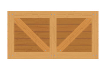 wooden box for the delivery and transportation of goods made of wood vector illustration