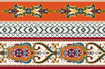 seamless border knitted pattern with flowers pattern, seamless, design, ornament, decoration, art, vector, textile, texture, ethnic, illustration, wallpaper, geometric, tribal, border, fabric, aztec, 
